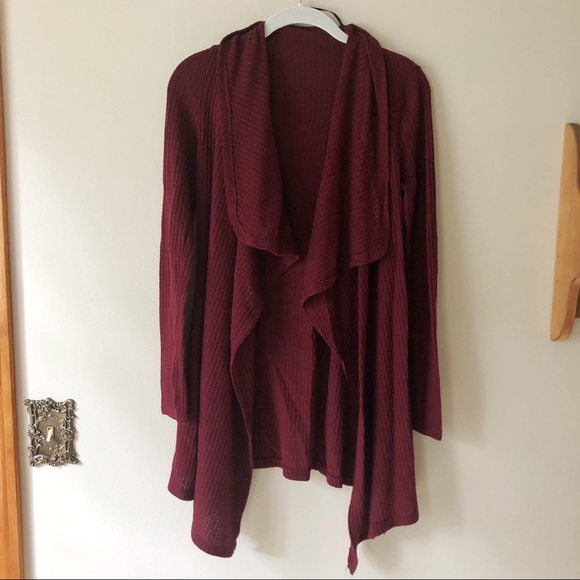 Knox Rose Sweaters - Knox Rose • maroon cardigan